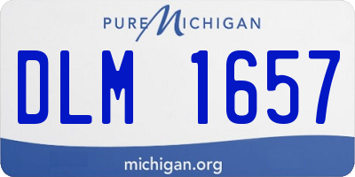 MI license plate DLM1657