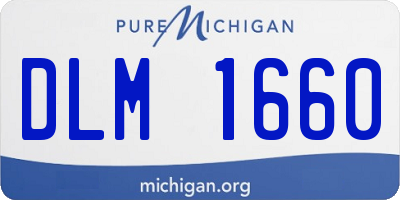 MI license plate DLM1660