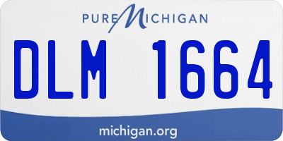 MI license plate DLM1664