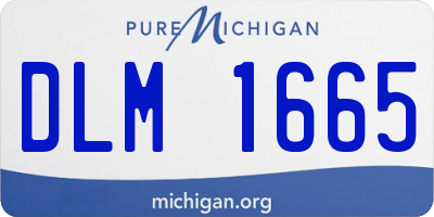 MI license plate DLM1665