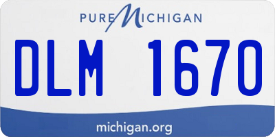 MI license plate DLM1670