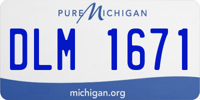 MI license plate DLM1671