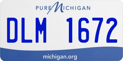 MI license plate DLM1672