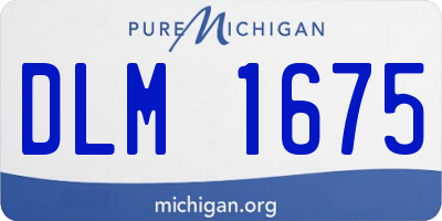 MI license plate DLM1675