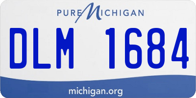MI license plate DLM1684