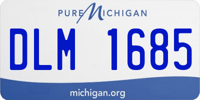 MI license plate DLM1685
