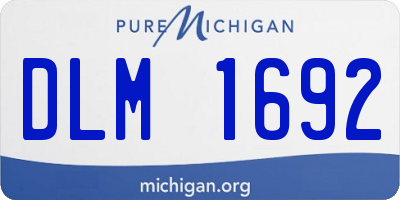 MI license plate DLM1692