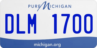 MI license plate DLM1700
