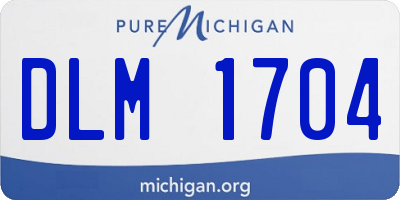 MI license plate DLM1704