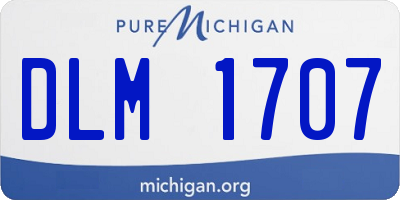 MI license plate DLM1707