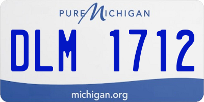 MI license plate DLM1712
