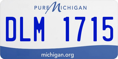 MI license plate DLM1715