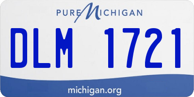 MI license plate DLM1721