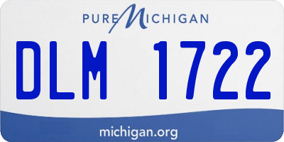 MI license plate DLM1722