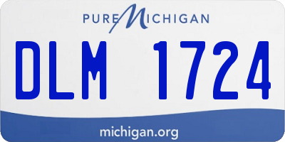 MI license plate DLM1724