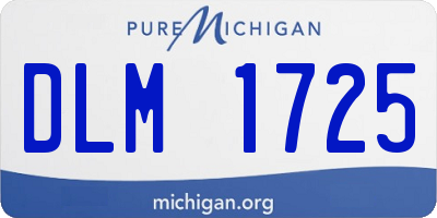 MI license plate DLM1725