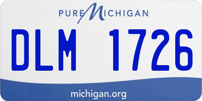 MI license plate DLM1726