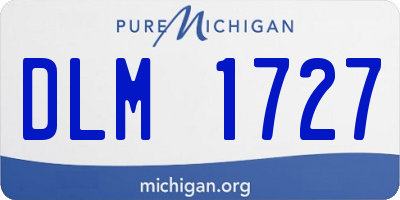 MI license plate DLM1727