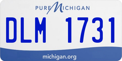 MI license plate DLM1731