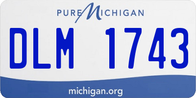MI license plate DLM1743