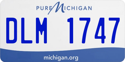 MI license plate DLM1747