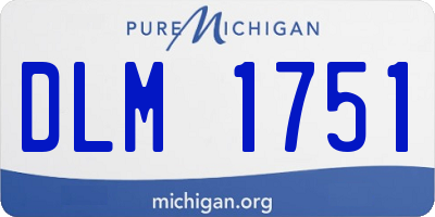 MI license plate DLM1751