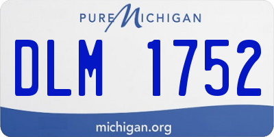 MI license plate DLM1752