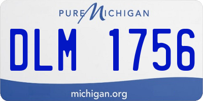 MI license plate DLM1756