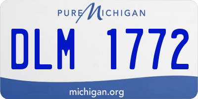 MI license plate DLM1772