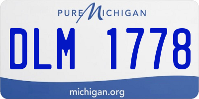 MI license plate DLM1778