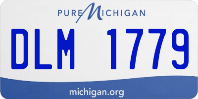 MI license plate DLM1779