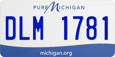 MI license plate DLM1781