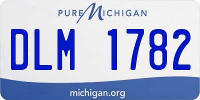 MI license plate DLM1782