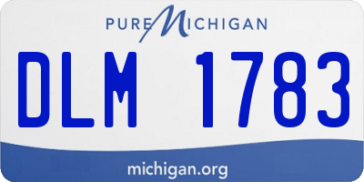 MI license plate DLM1783