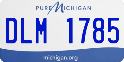 MI license plate DLM1785