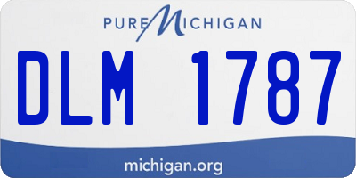 MI license plate DLM1787