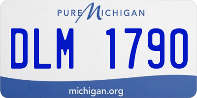 MI license plate DLM1790