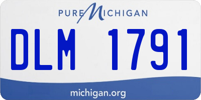 MI license plate DLM1791