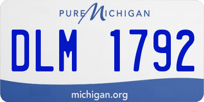 MI license plate DLM1792