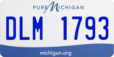 MI license plate DLM1793