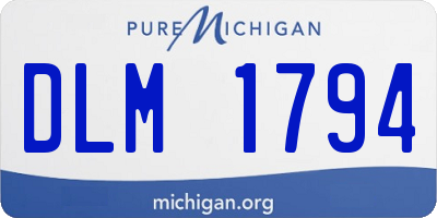 MI license plate DLM1794