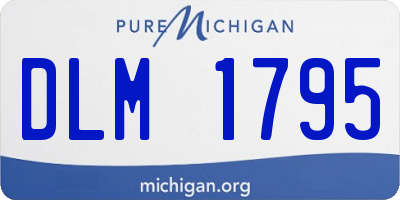 MI license plate DLM1795