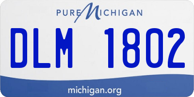 MI license plate DLM1802