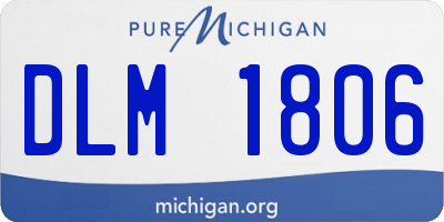 MI license plate DLM1806