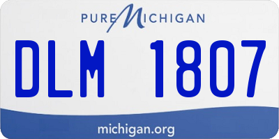 MI license plate DLM1807