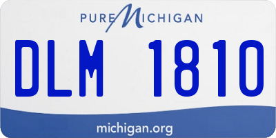 MI license plate DLM1810