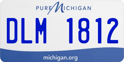 MI license plate DLM1812
