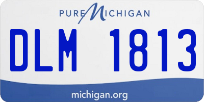 MI license plate DLM1813