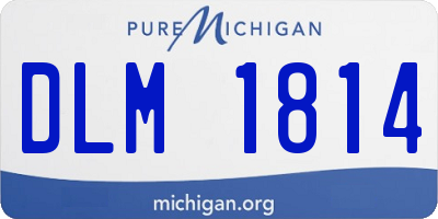 MI license plate DLM1814