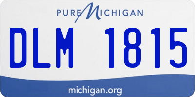 MI license plate DLM1815